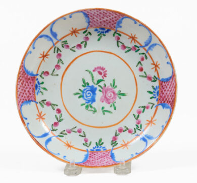 18th Century Chinese Export Famille Rose Plate