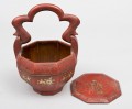 Chinese Red Lacquered Basket