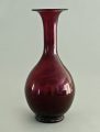 Ruby Red Glass Vase with Bird, Circa 1880