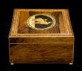 Antique English Regency Rosewood Inlaid Box, Circa 1820