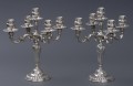 Pair Antique English Silver Plate Candleabra