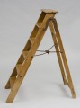English Victorian Pine Step Ladder Labeled 