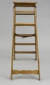 English Victorian Pine Step Ladder Labeled 