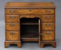 English Antique Walnut Ladies Kneehole Desk
