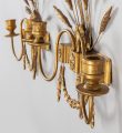 French Pair Gilded Wall Sconces
