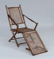 Antique Oak Caned Deck Chair, 1920's