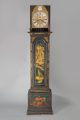 George II Blue Lacquered Tall Case Clock