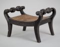 Antique Anglo-Indian Carved Ebony Footstool