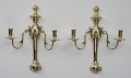 Antique Pair of Brass Wall Sconces