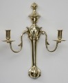 Antique Pair of Brass Wall Sconces