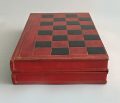Antique Backgammon and Chess Board Book Box