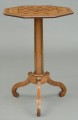 Antique English Regency Brass Inlaid Pedestal Games Table