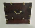 Antique Mahogany Brass-Mounted Deed Box