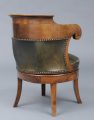 French Antique Restauration Period Walnut Swivel Desk Chair, Circa 1820