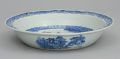 Large Chinese Export Blue and White Canton Bowl