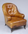 Early Victorian Leather Club Chair, Circa 1860