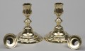 Pair 18th Century French Louis XV Brass Candlesticks