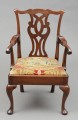 English Antique George III Chippendale Period Armchair, Circa 1760