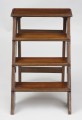 French Carved Mahogany Folding Step Ladder, Circa 1870