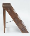 French Carved Mahogany Folding Step Ladder, Circa 1870
