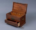Rare English George IV Mahogany Strong Box With Five Sets of Locks, 1822