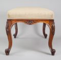 English Antique William IV Carved Rosewood Bench, Circa 1840