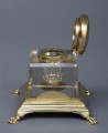 Brass and Glass Inkwell