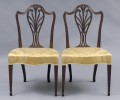 English Fine Pair Period Hepplewhite Side Chairs, 18th Century