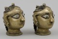 Antique Indian Bronze Heads of Gauri, 19th Century