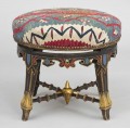 Gothic Revival Painted Stool