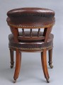 English Antique Victorian Oak & Leather Desk Chair by Marsh, Jones & Cribb, Circa 1860