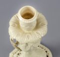 Neoclassical Creamware Candlestick with Twisted Handles
