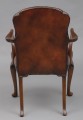 Pair English Antique Leather Shepherd's Crook Armchairs