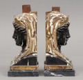 Pair French Empire Head Bookends