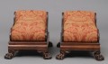 Pair English Antique Regency Footstools