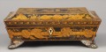 Antique English Regency Penwork Games Box, Circa 1820