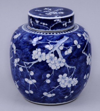 Chinese Blue & White Ovoid Jar