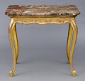 Antique French Giltwood and Marble Console Table, Circa 1860