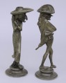 Antique French Pair Caricature Candlesticks