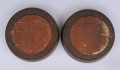 English Antique Pair Small Round Mirrors