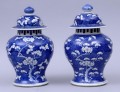Pair Chinese Prunus Vases
