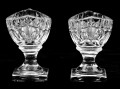 Pair American Cut Glass Open Salts, Circa 1800
