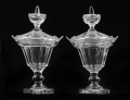 Pair Cut-Crystal Covered Comports