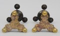 Pair Antique French Bronze Pastille Burner Candelabra