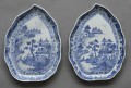 Pair Chinese Export Leaf Dishes