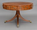 English Regency Period Mahogany Drum Table, Circa 1810