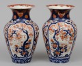 Pair Large Japanese Imari Open Vases, Circa 1870