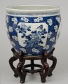 Chinese Export Jardiniere or Fish Bowl on Stand, Circa 1880