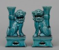 Pair Chinese  Foo Lion Incense Holders