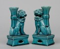 Pair Chinese  Foo Lion Incense Holders